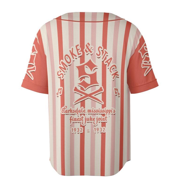 Smoke & Stack Jersey, Unisex Horror Thriller Juke Joint Movie Shirt, Smokestack Music Movie Streetwear Apparel Baseball Jersey