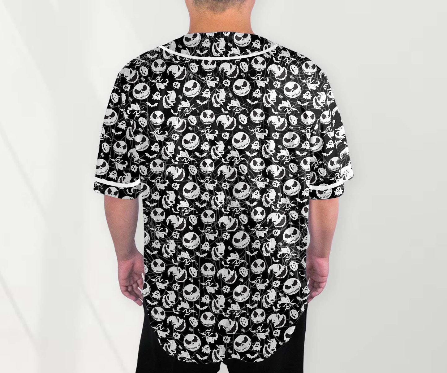 Pumpkin King Baseball Jersey Shirt, Oogie Boogie Halloween Button Up Shirt, Spooky Unisex Jersey, Nightmare Style Shirt Gift