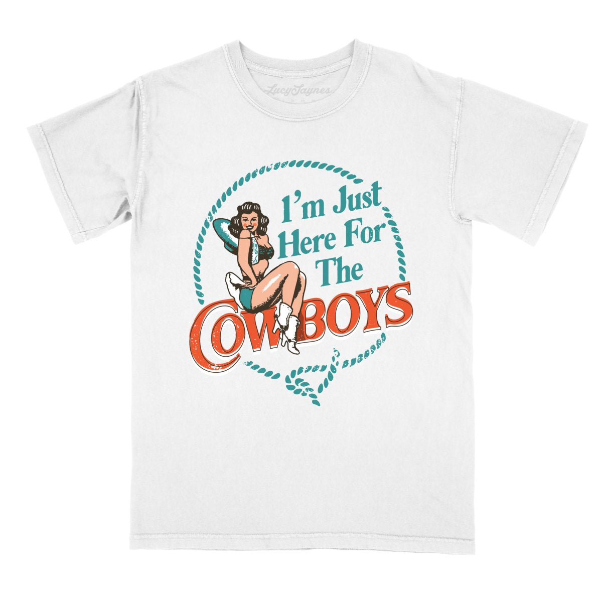 I'm Just Here For The Cowboys Comfort Colors Tee