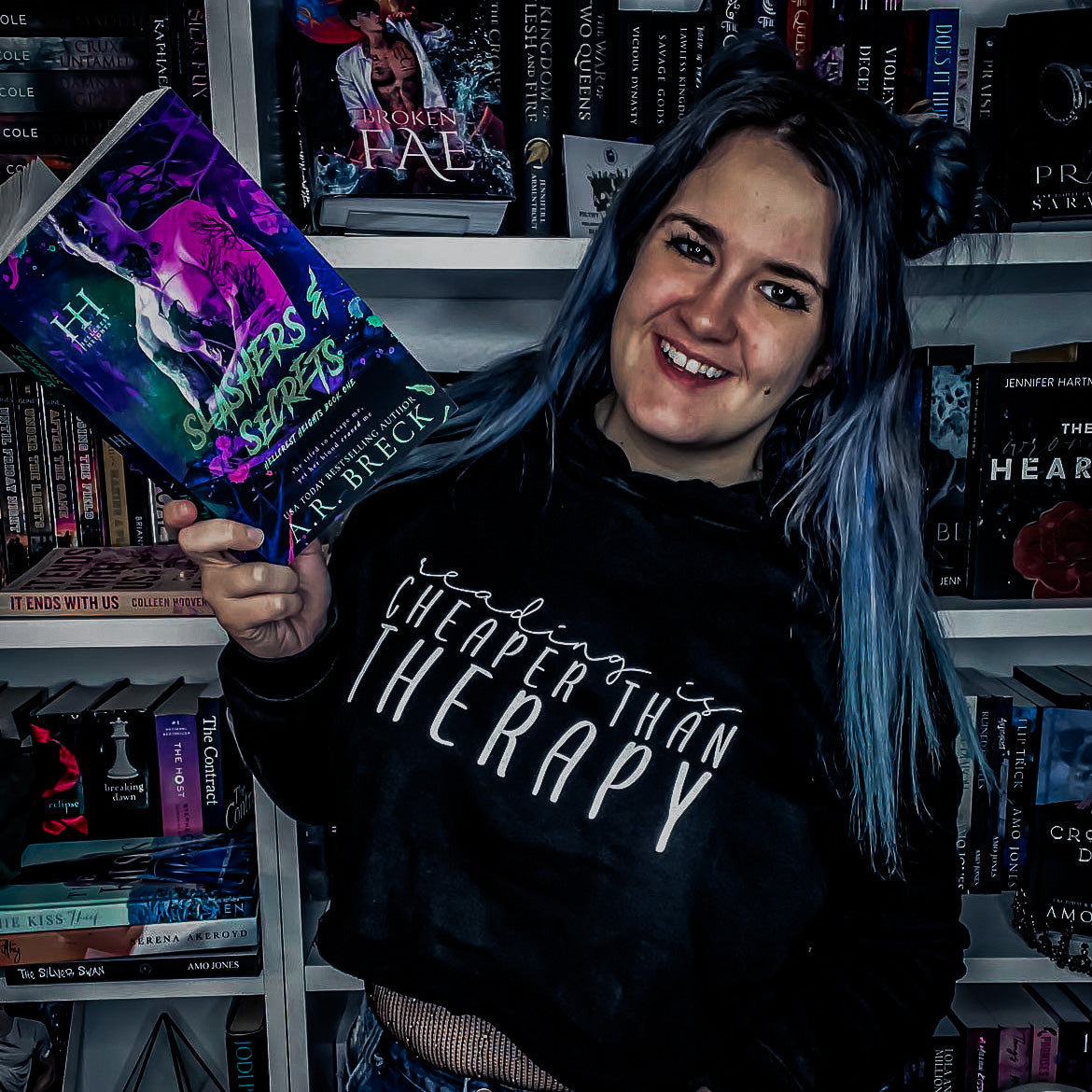 Reading is Therapy Crop Hoodie