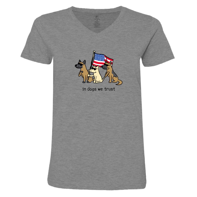 In Dogs We Trust - Ladies T-Shirt V-Neck