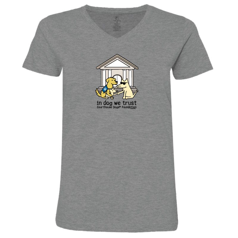 In Dogs We Trust - Ladies T-Shirt V-Neck Style001