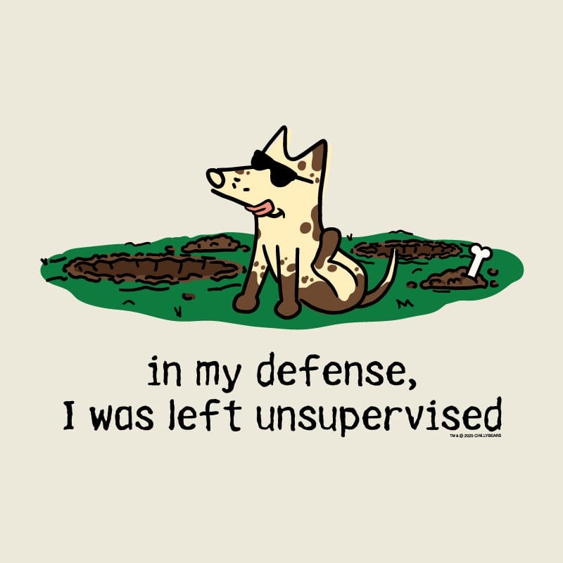 In My Defense I Was Left Unsupervised - Ladies T-Shirt V-Neck