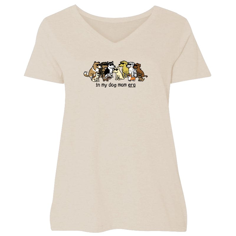 In My Dog Mom Era - Ladies Curvy V-Neck Tee