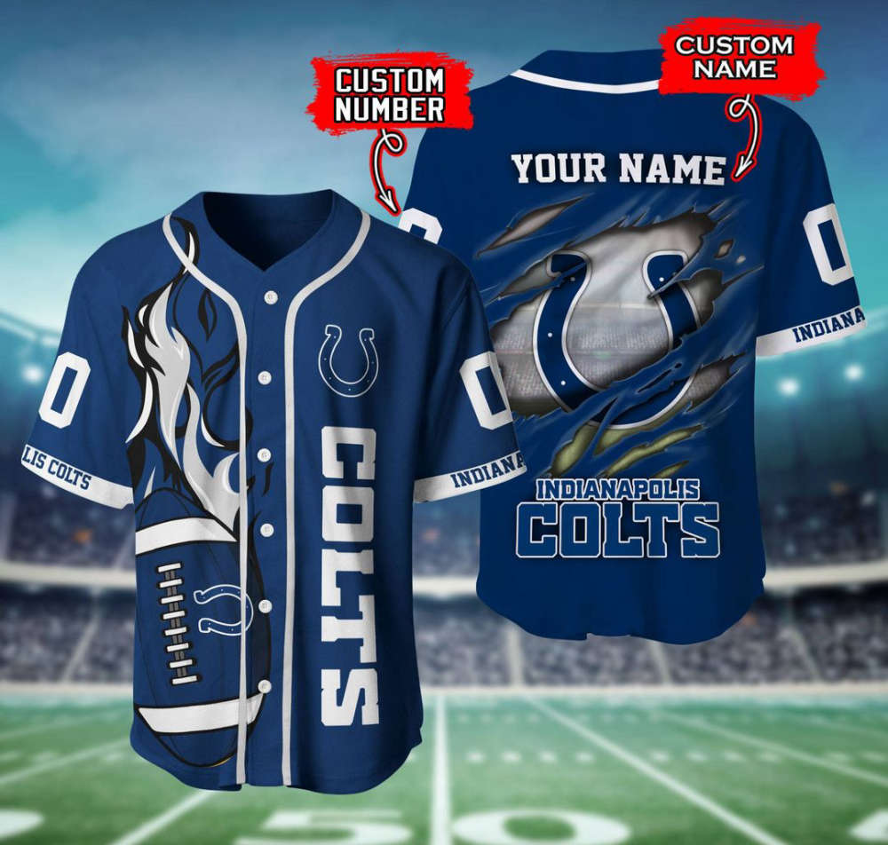 Indianapolis Colts Personalized Baseball Jersey Fan Gifts - lylyprint.com