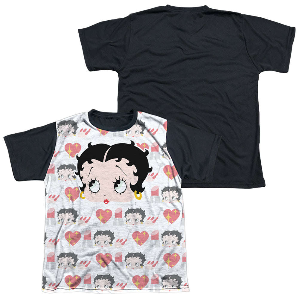 Betty Boop Symbol Sub - Youth Black Back T-Shirt