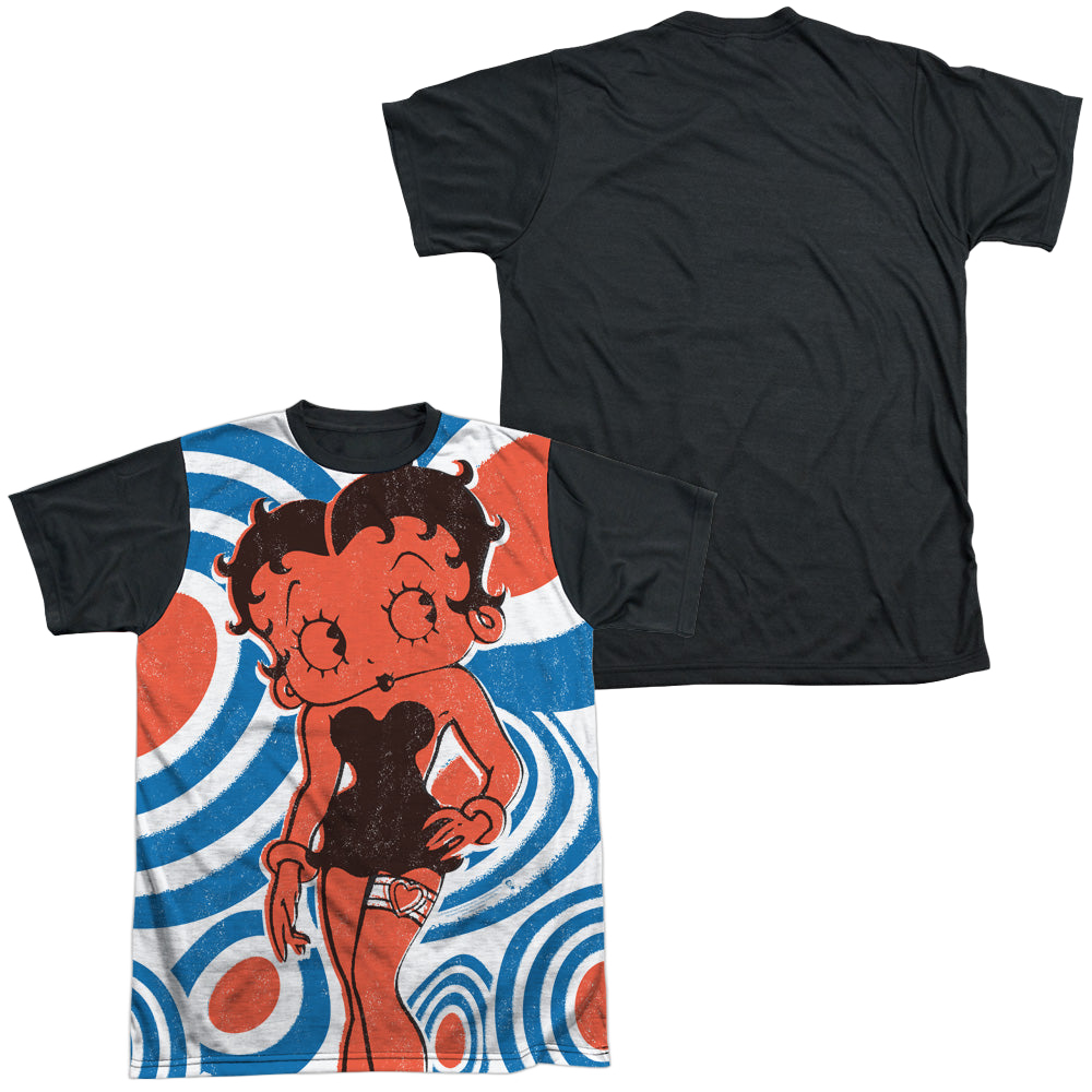 Betty Boop Mod Rings - Men's Black Back T-Shirt