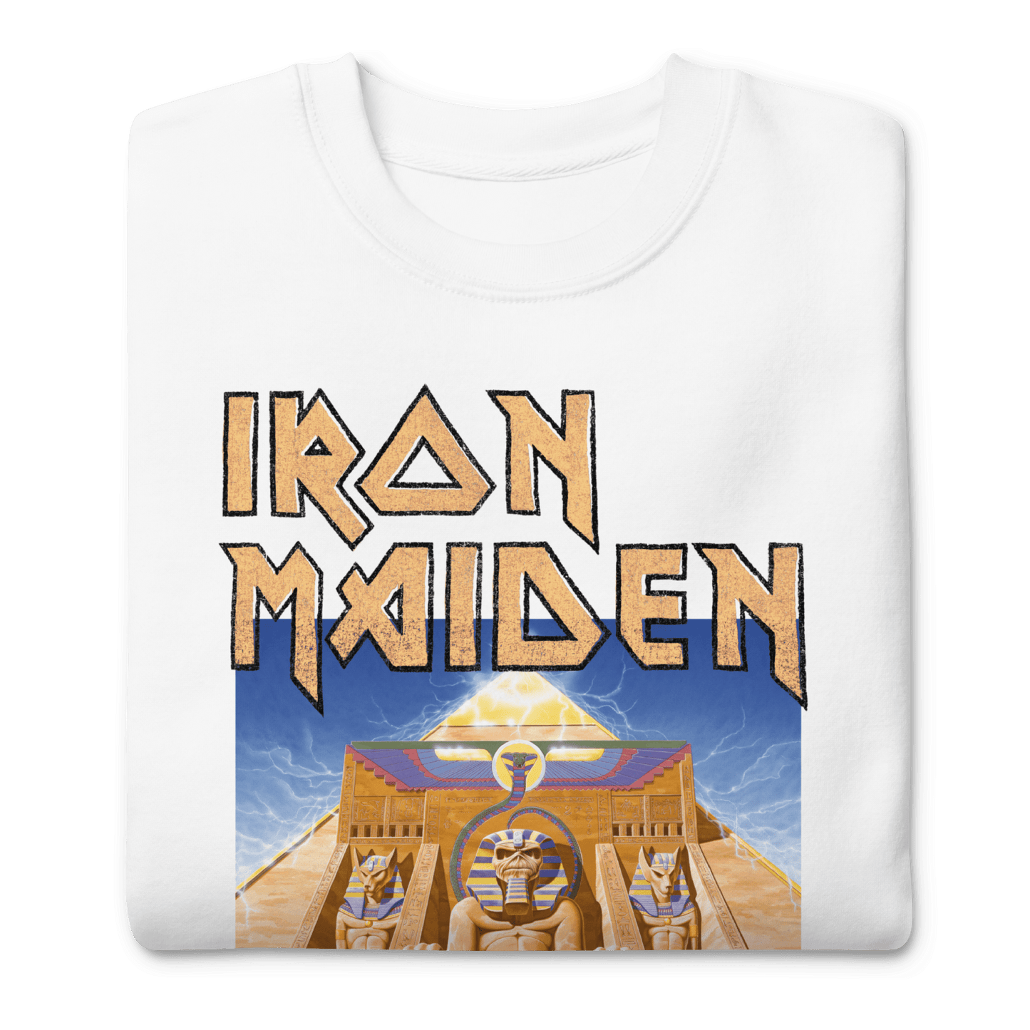 Iron Maiden Powerslave White Pharoh Sweatshirt