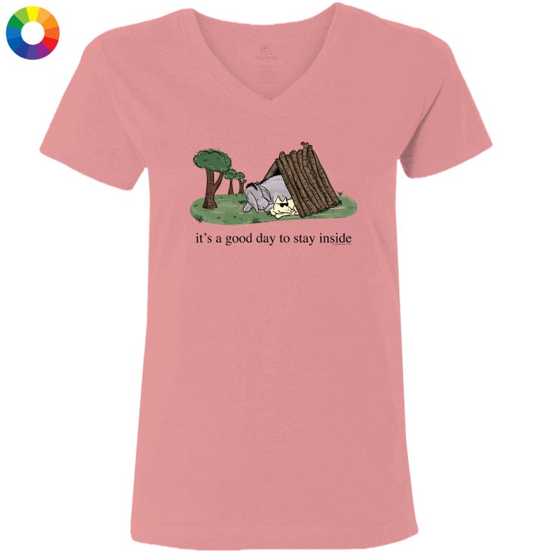 It's a Good Day to Stay Inside - Ladies T-Shirt V-Neck
