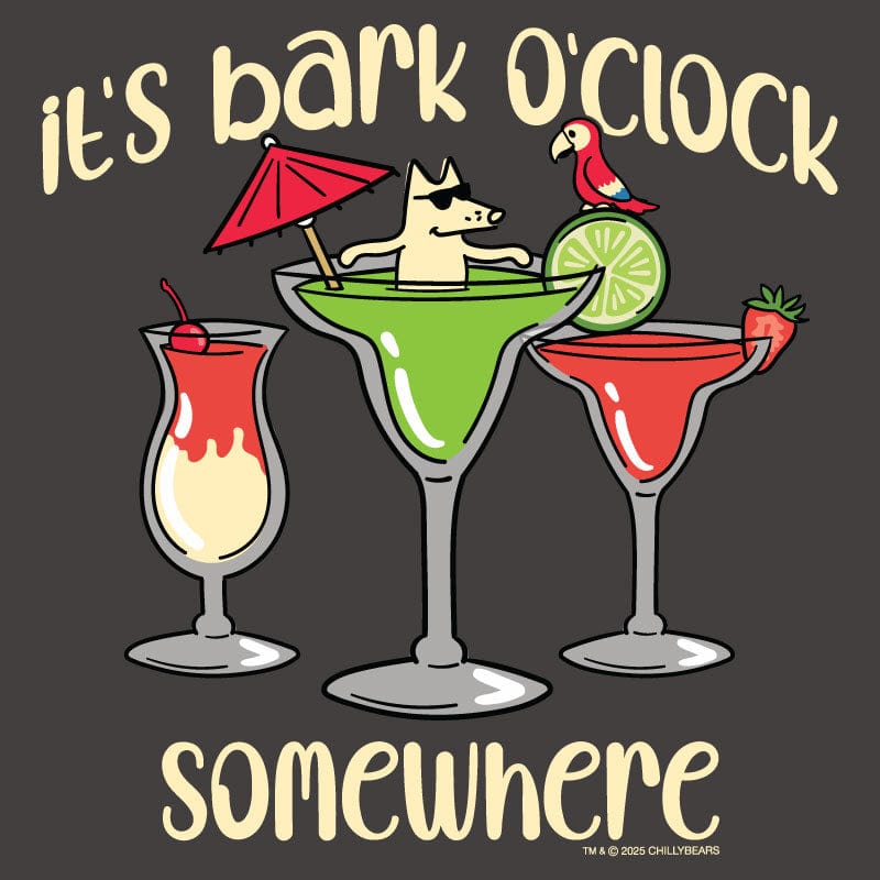 It's Bark O'Clock Somewhere - Ladies Curvy V-Neck Tee