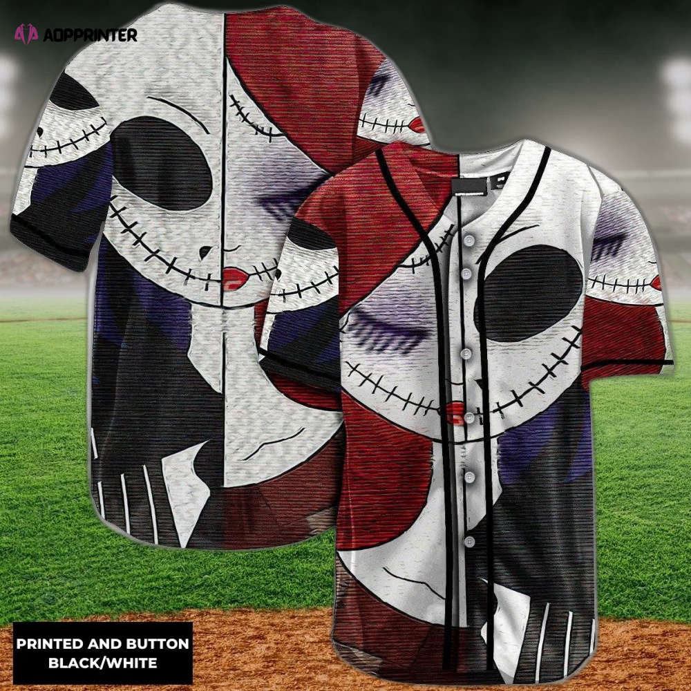 Jack and Sally Baseball Jersey: Trendy and Stylish Nightmare Before Christmas Apparel - Aopprinter