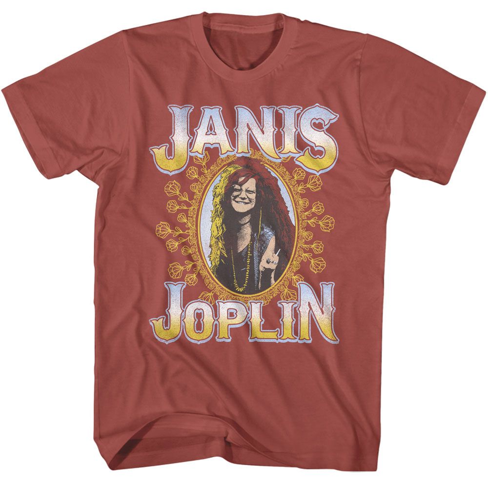 Janis Joplin - Floral Frame T-Shirt