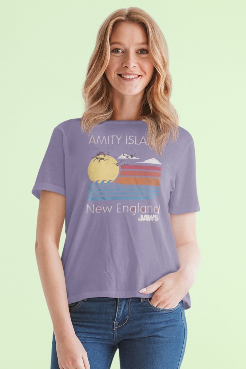 Jaws Sunset Boyfriend Tee