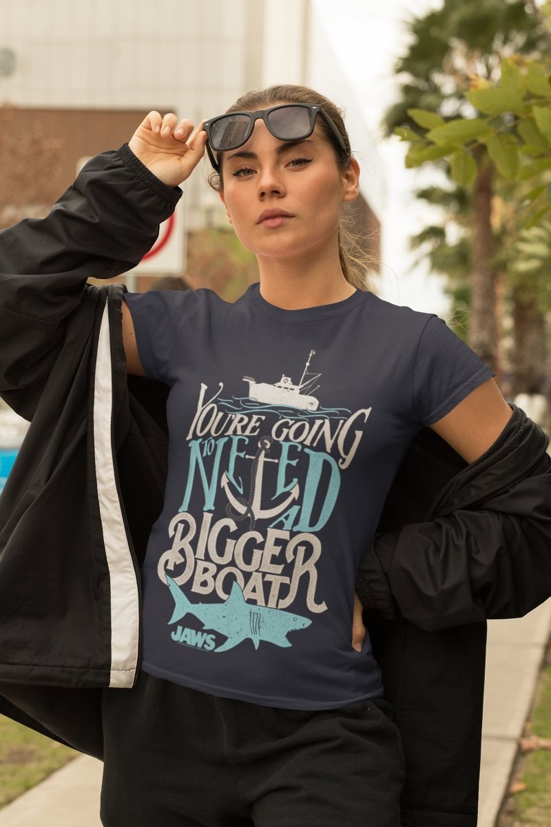 Jaws Typography Womens T-Shirt