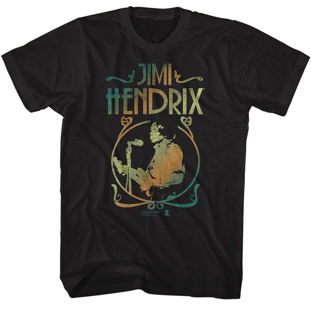 Jimi Hendrix - Gradient Circle Boyfriend Tee