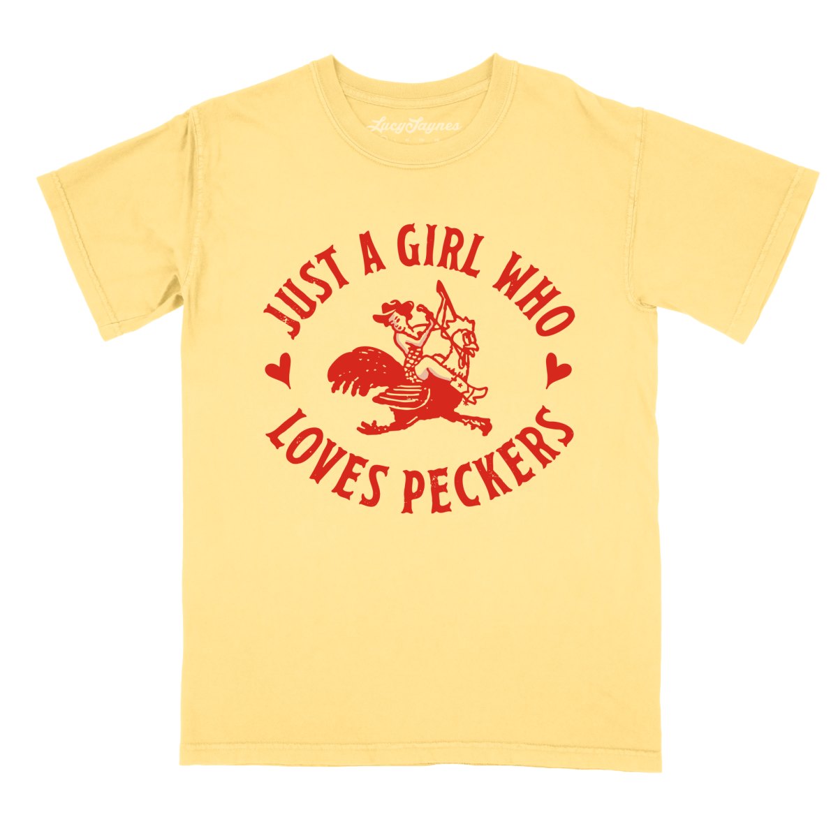 Just a Girl Who Loves Peckers Comfort Colors Tee