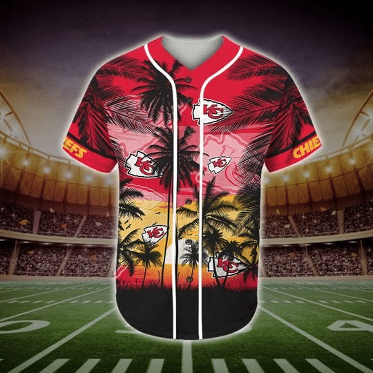 Kansas City Chiefs Tropical Baseball Jersey Gifts for Fans - lylyprint.com