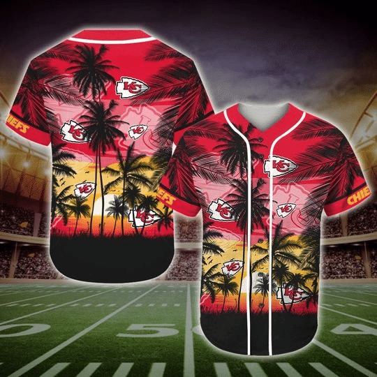 Kansas City Chiefs Tropical Baseball Jersey Gifts for Fans - lylyprint.com
