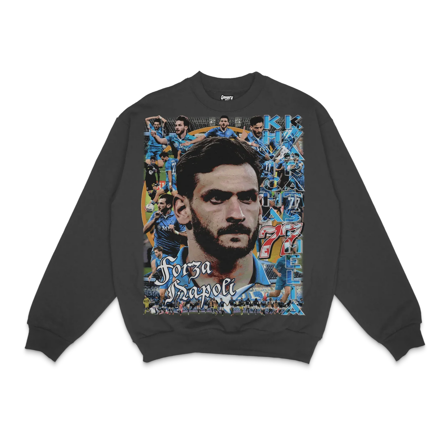 Khvicha Kvaratskhelia Napoli Crewneck Sweatshirt Style001