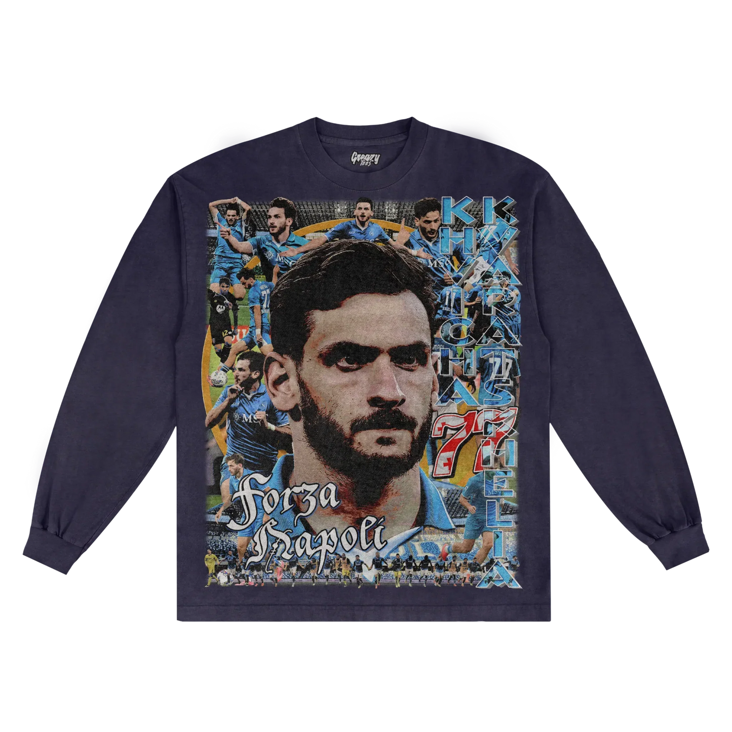 Khvicha Kvaratskhelia Napoli Long Sleeved Tee Style004
