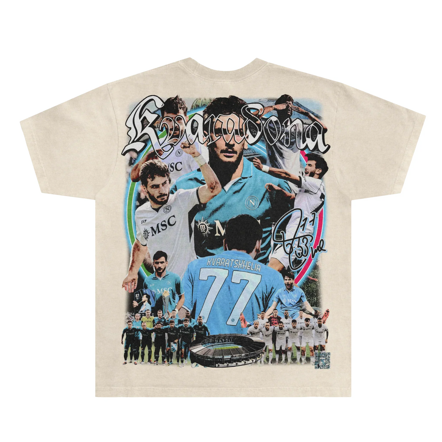 Khvicha Kvaratskhelia Napoli Tee Style003