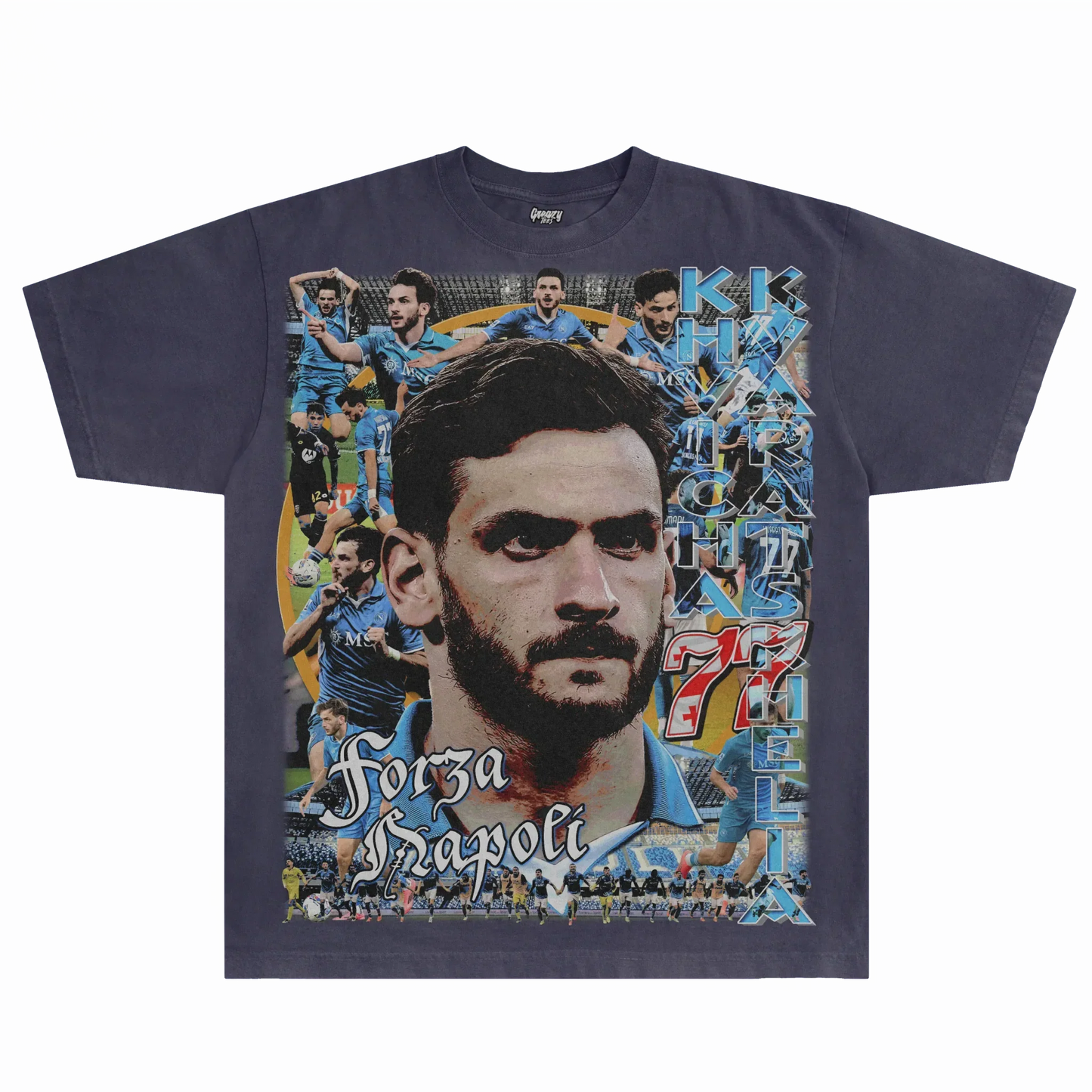 Khvicha Kvaratskhelia Napoli Tee Style005