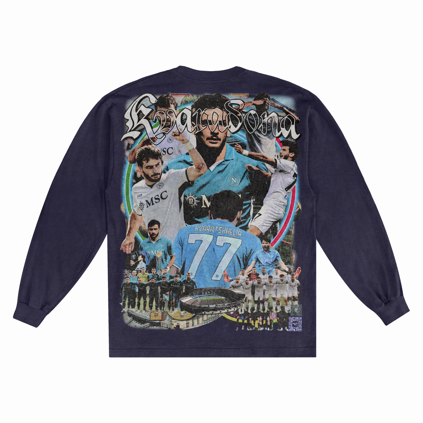 Khvicha Kvaratskhelia Napoli Long Sleeved Tee Style004