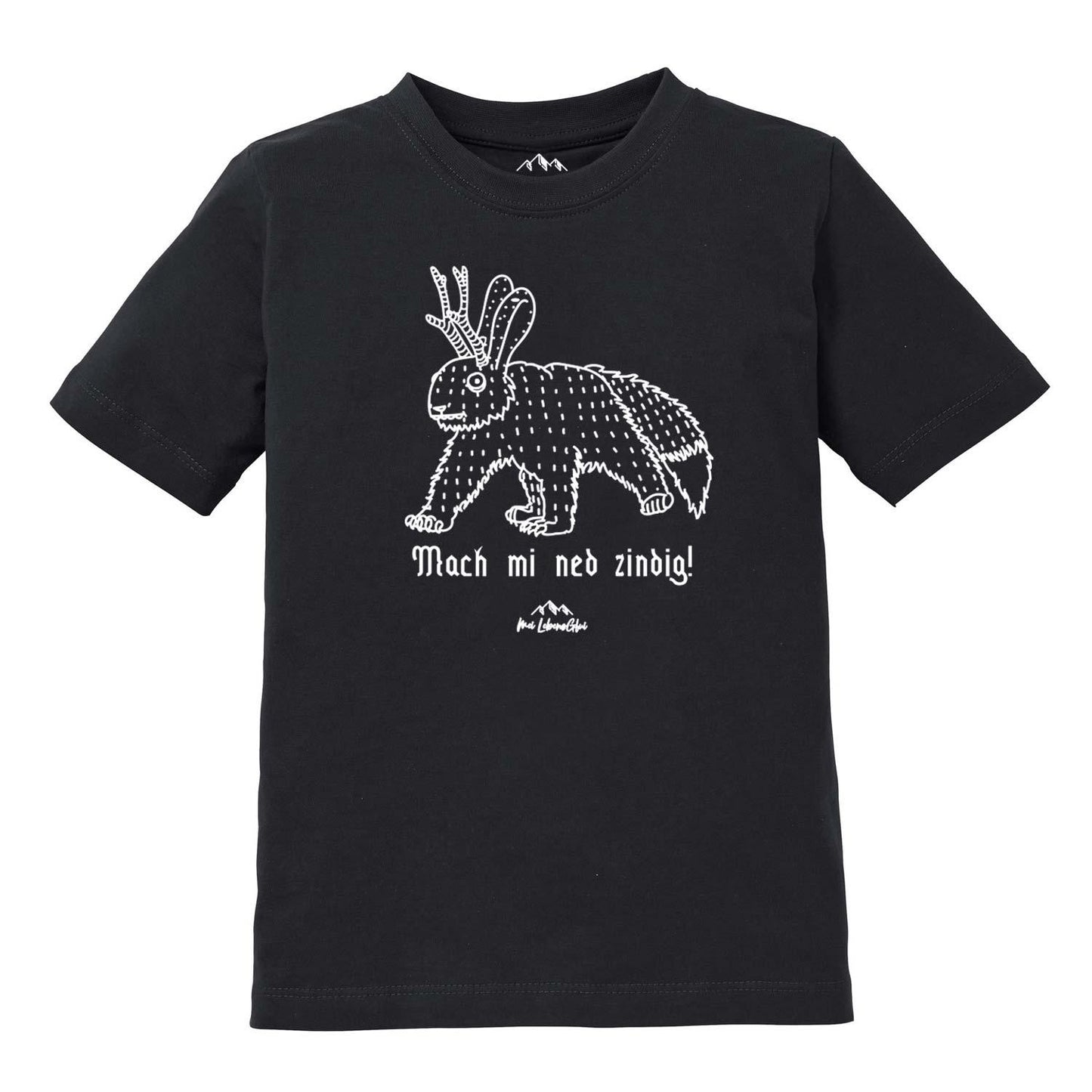 Kinder T-Shirt Wolpertinger "Mach mi ned zindig"