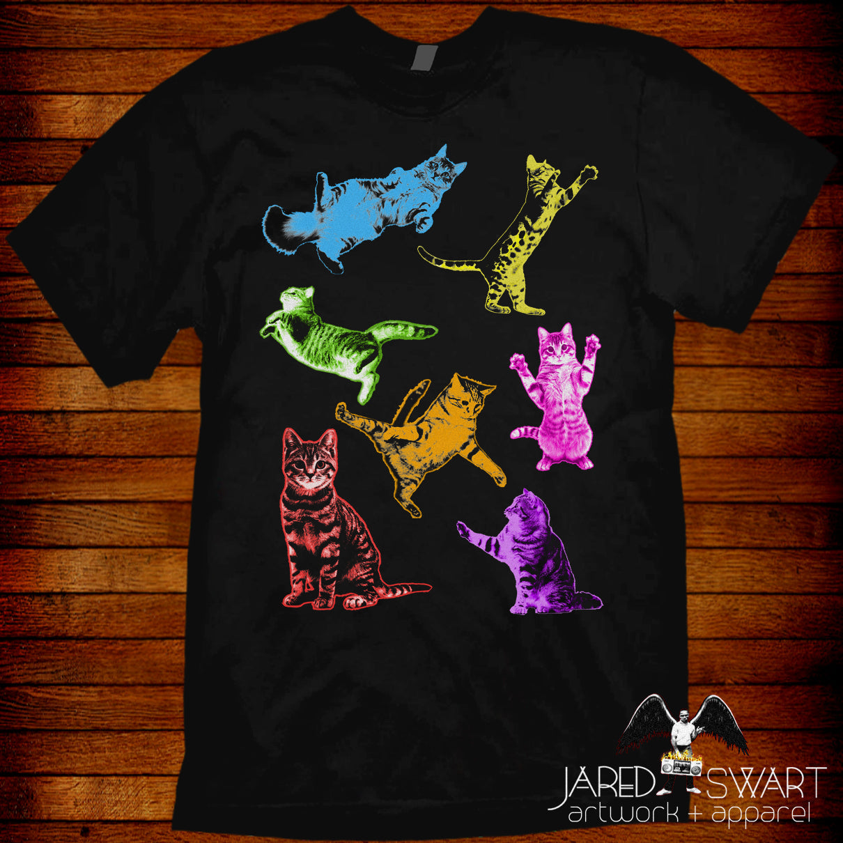 Kitty cat collage t-shirt