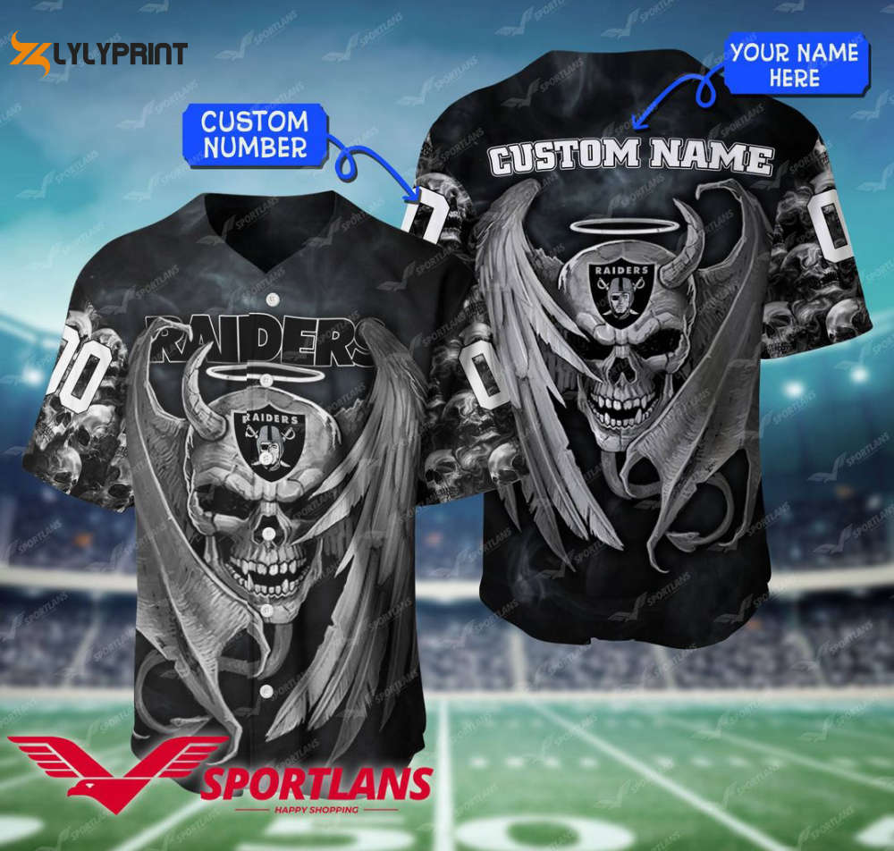 Las Vegas Raiders Personalized Baseball Jersey - lylyprint.com