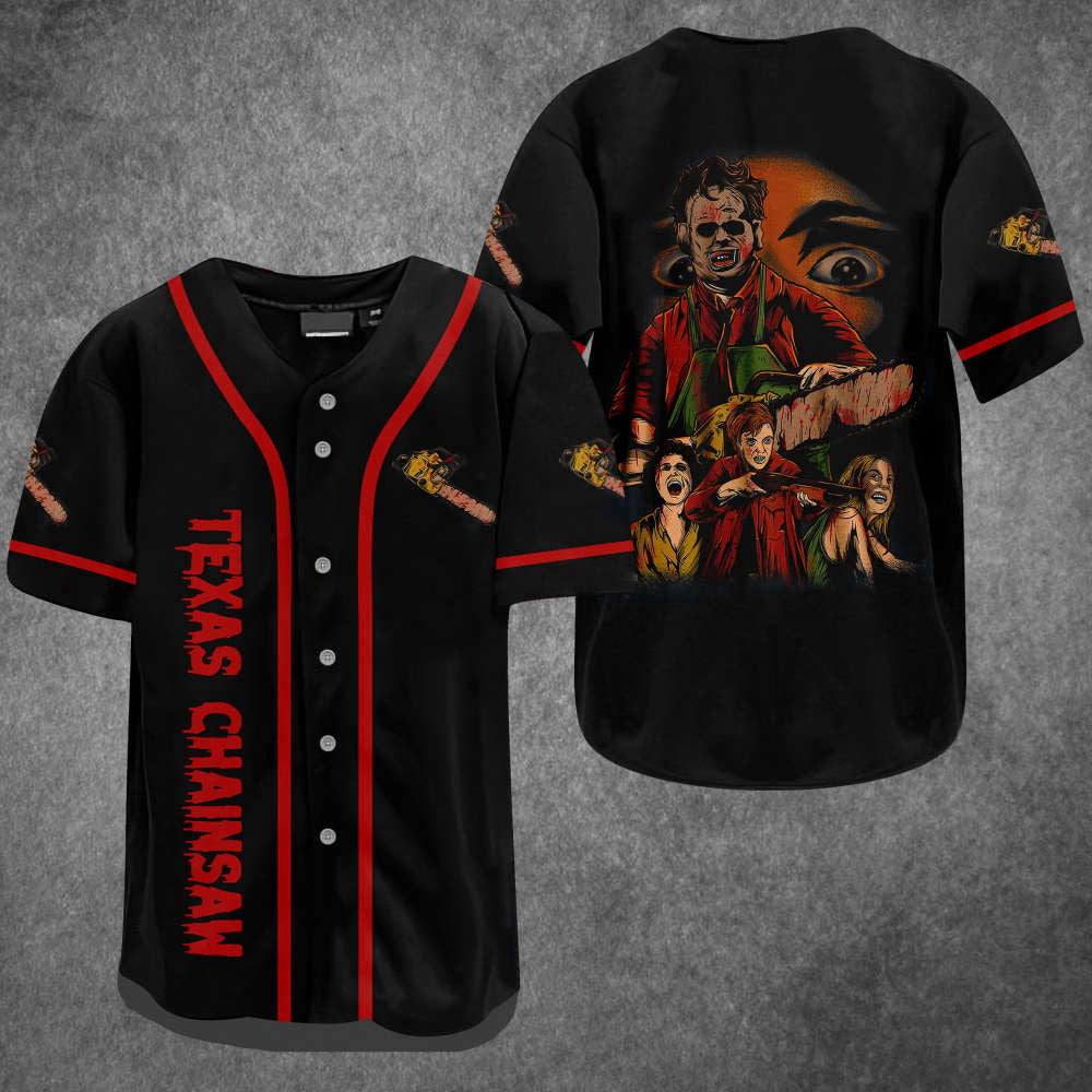 Leatherface Texas Chainsaw Baseball Jersey: Premium Leather Design for Ultimate Fans - Aopprinter
