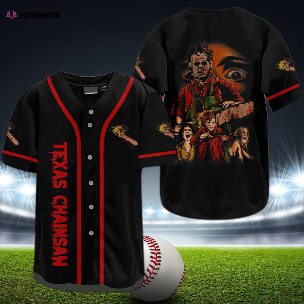 Leatherface Texas Chainsaw Baseball Jersey: Premium Leather Design for Ultimate Fans - Aopprinter