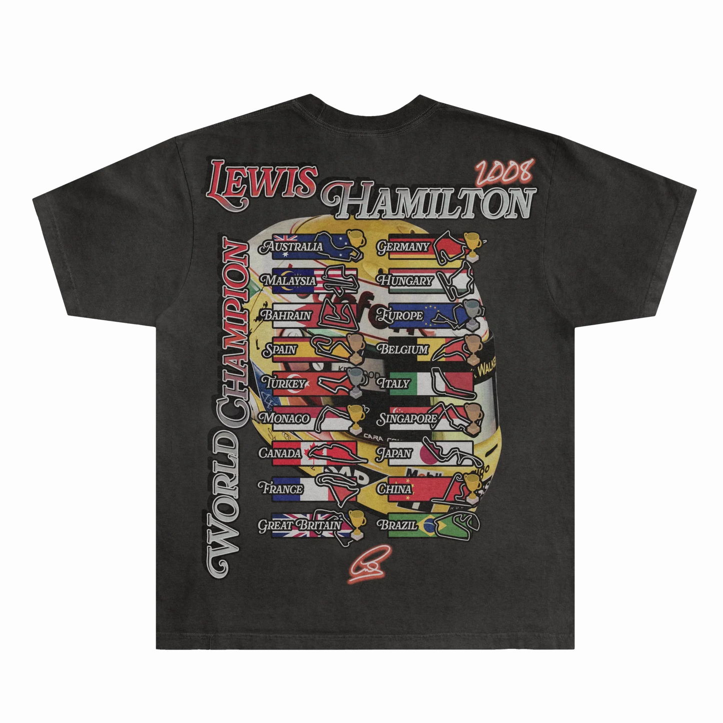 Lewis Hamilton '08 Helmet Tee Style001