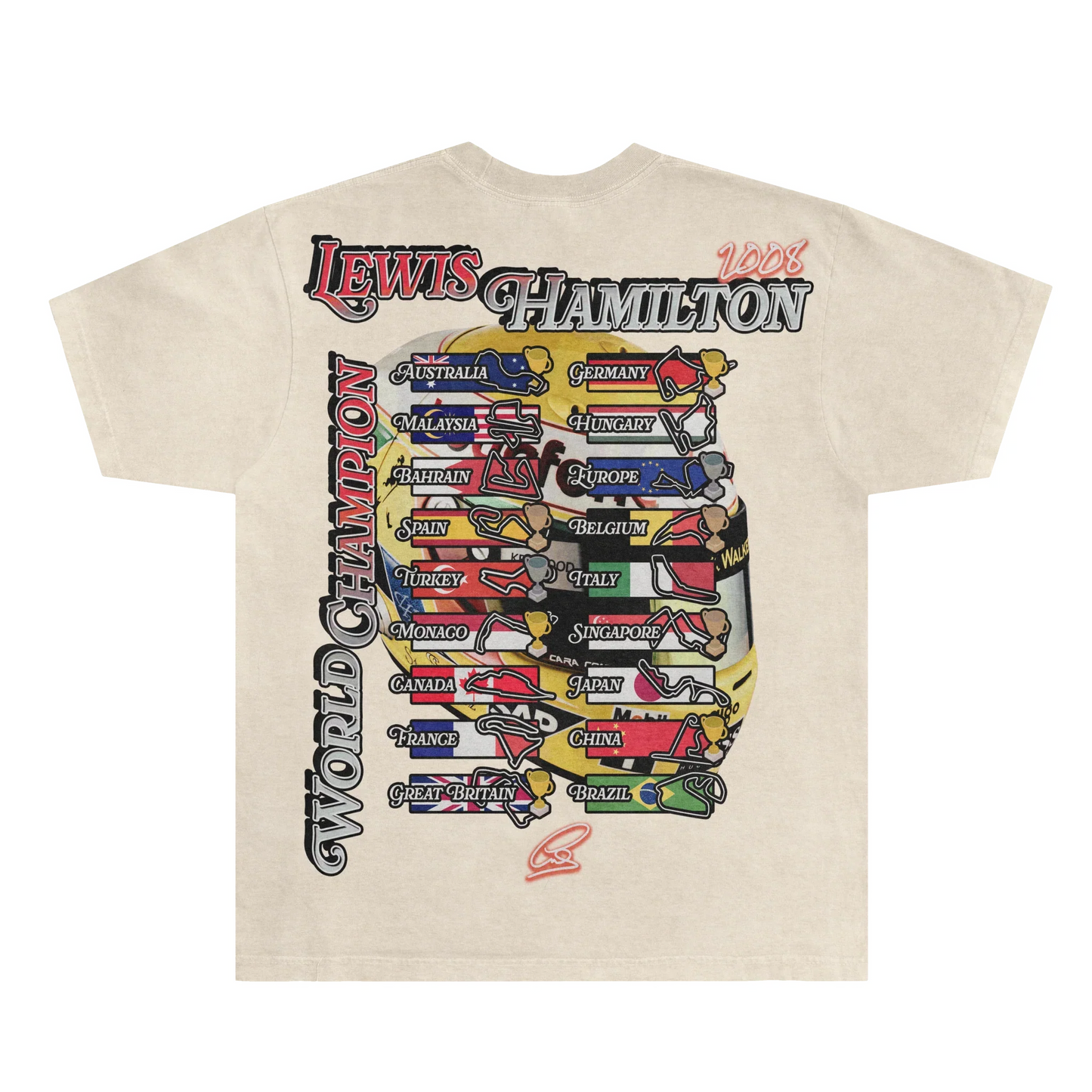 Lewis Hamilton '08 Helmet Tee Style003