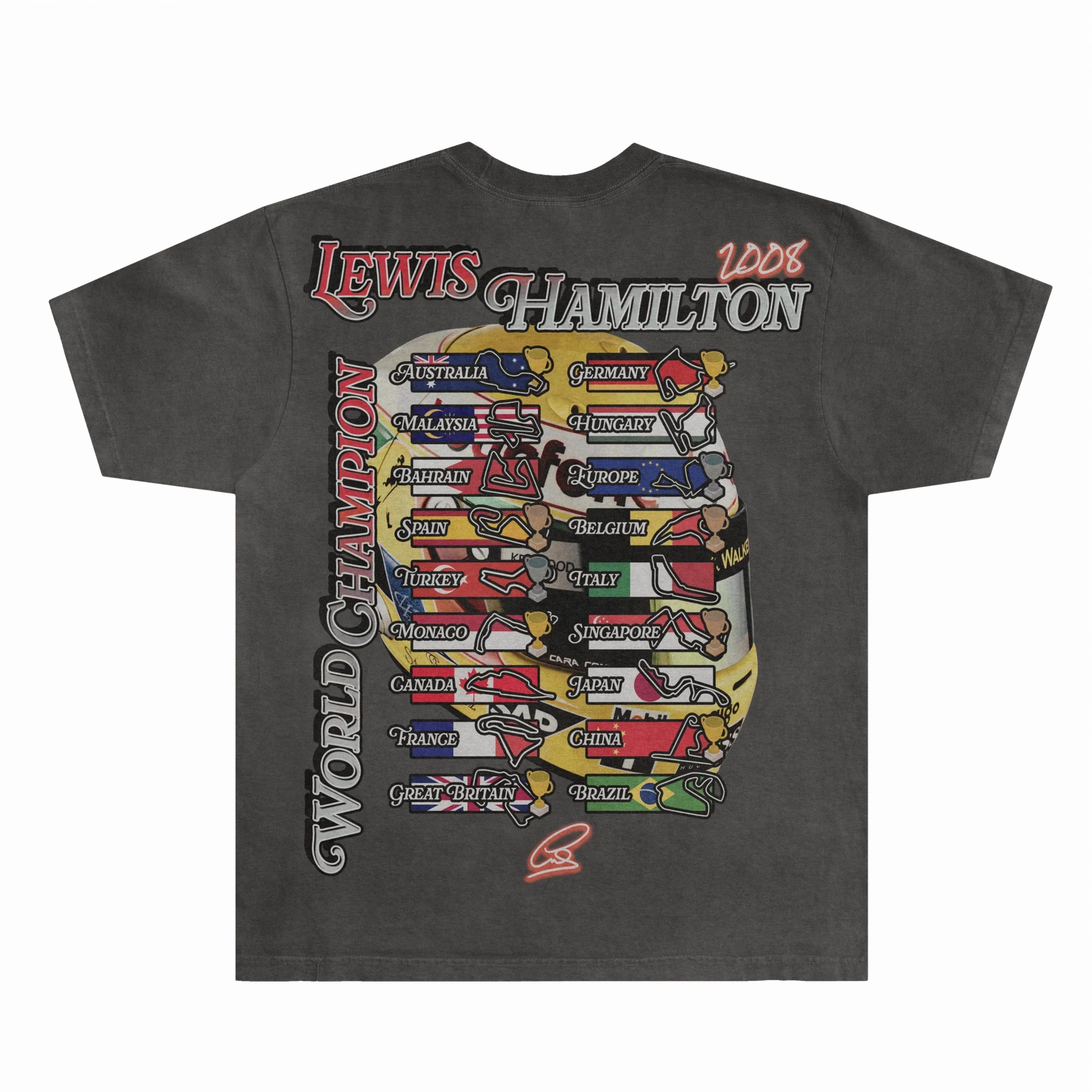 Lewis Hamilton '08 Helmet Tee Style002