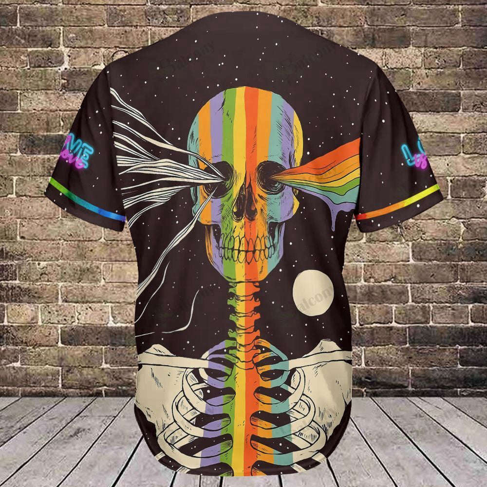 LGBT Personalized Baseball Tee Skull Jersey 269 - Custom Name for Baseball Enthusiasts - Aopprinter