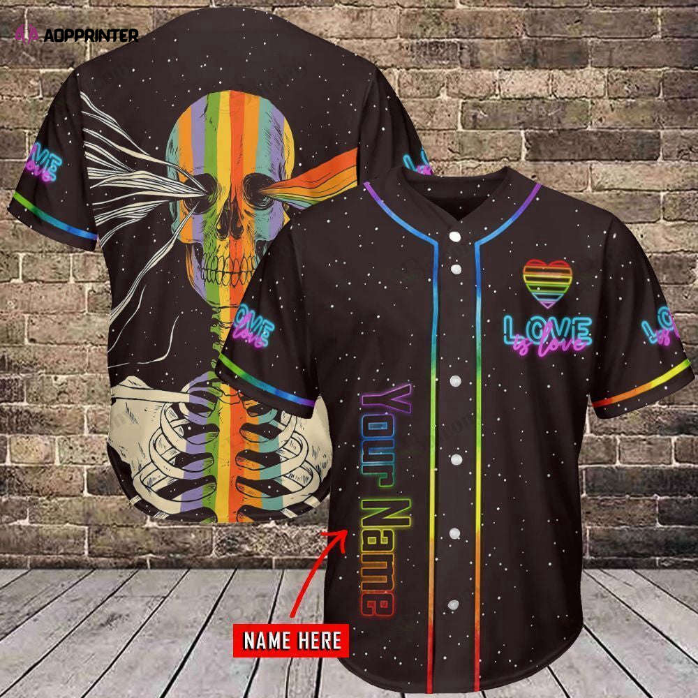 LGBT Personalized Baseball Tee Skull Jersey 269 - Custom Name for Baseball Enthusiasts - Aopprinter