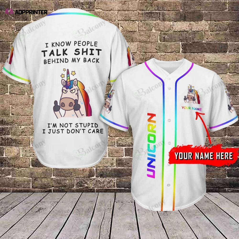 LGBT Unicorn Personalized Baseball Tee - Custom Name Jersey 337 - Aopprinter