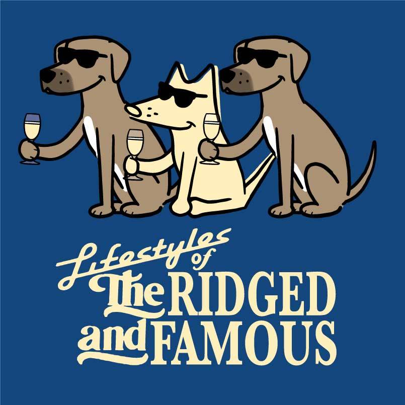 Lifestyles Of Ridged And Famous  - Ladies T-Shirt V-Neck
