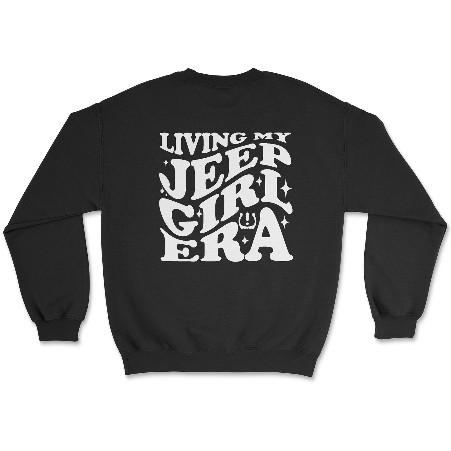 Living My Jeep Girl Era White Print Sweatshirt