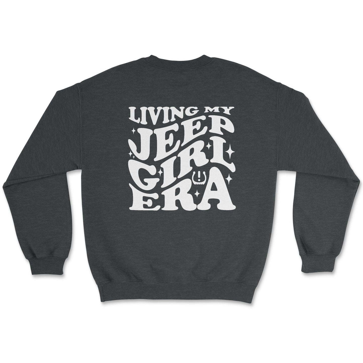 Living My Jeep Girl Era White Print Sweatshirt