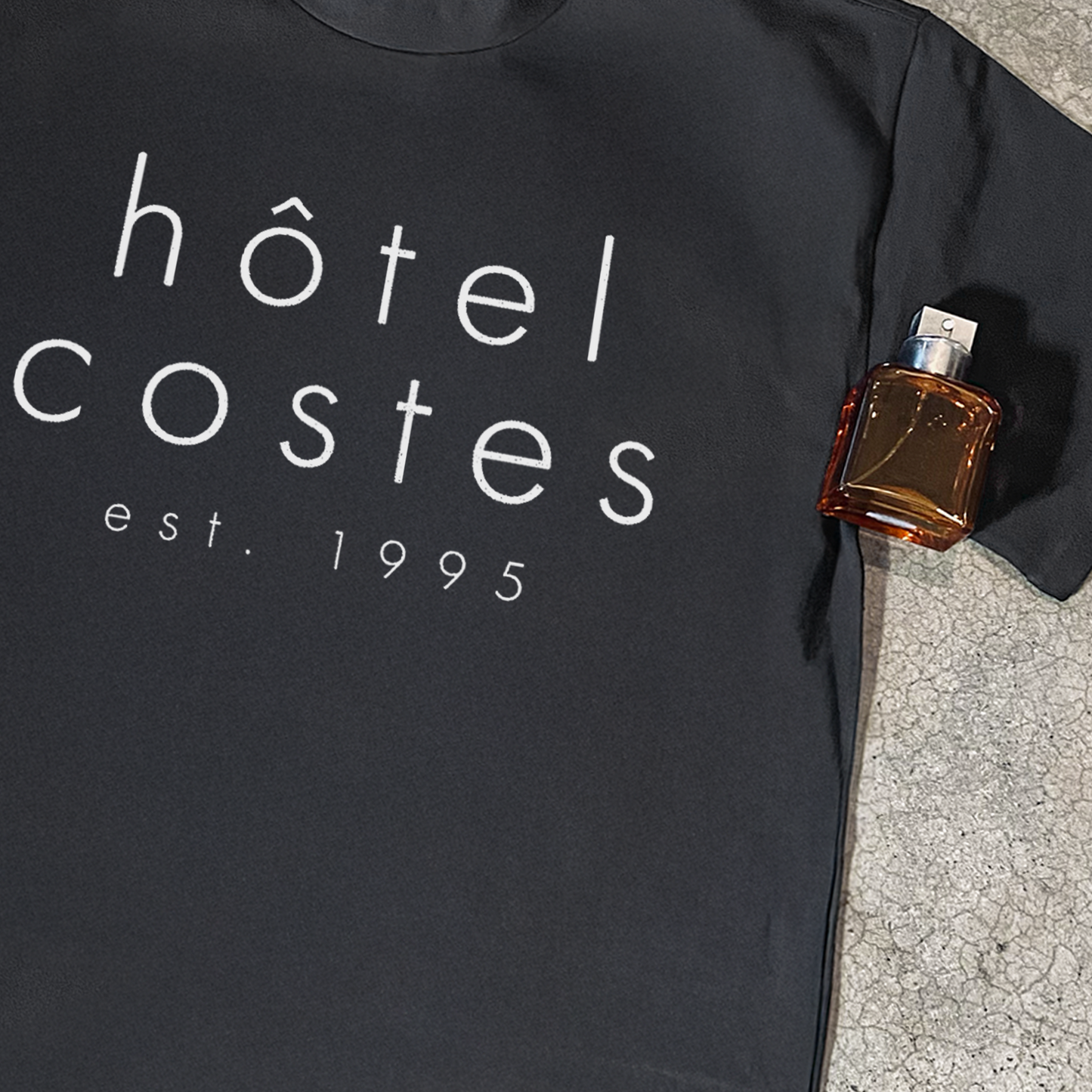 Y2K HOTEL COSTES PARIS HEAVYWEIGHT BLACK T-SHIRT