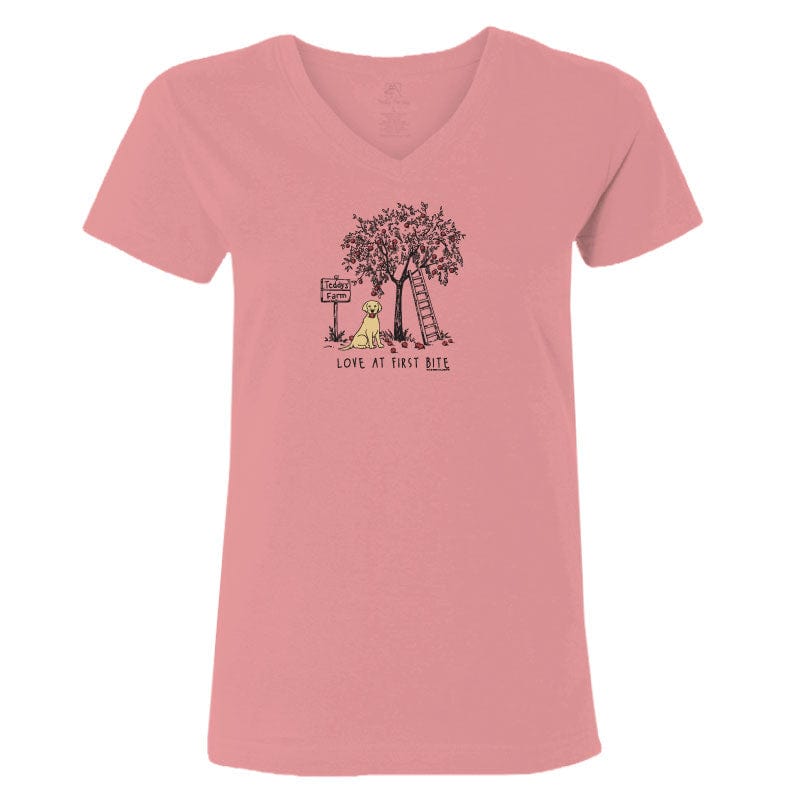 Love at First Bite  - Ladies T-Shirt V-Neck