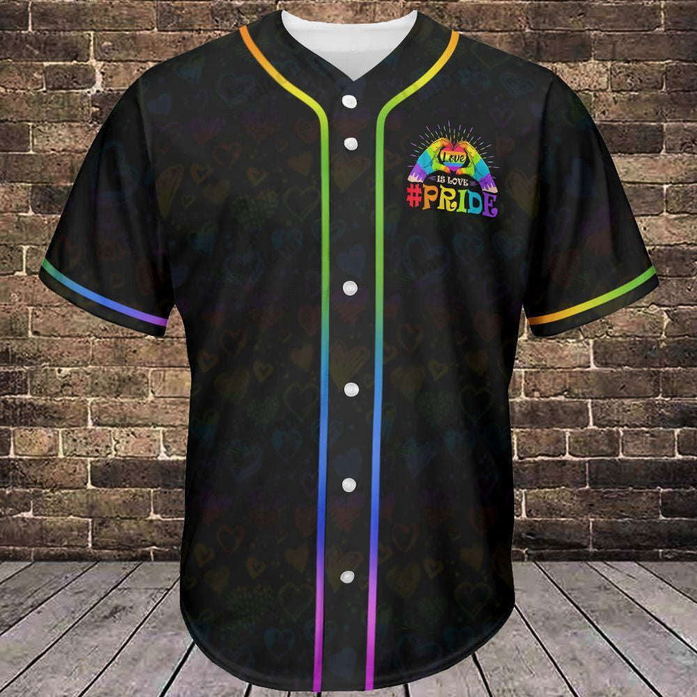 Love is Love Baseball Jersey 306 - LGBT Baseball Tee for Stylish Support - Aopprinter
