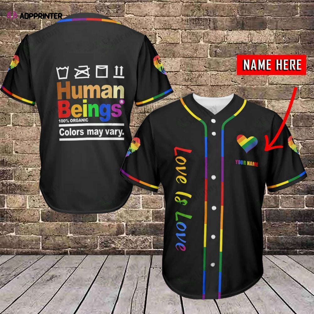 Love is Love Personalized Baseball Tee - LGBT Jersey 391 - Aopprinter