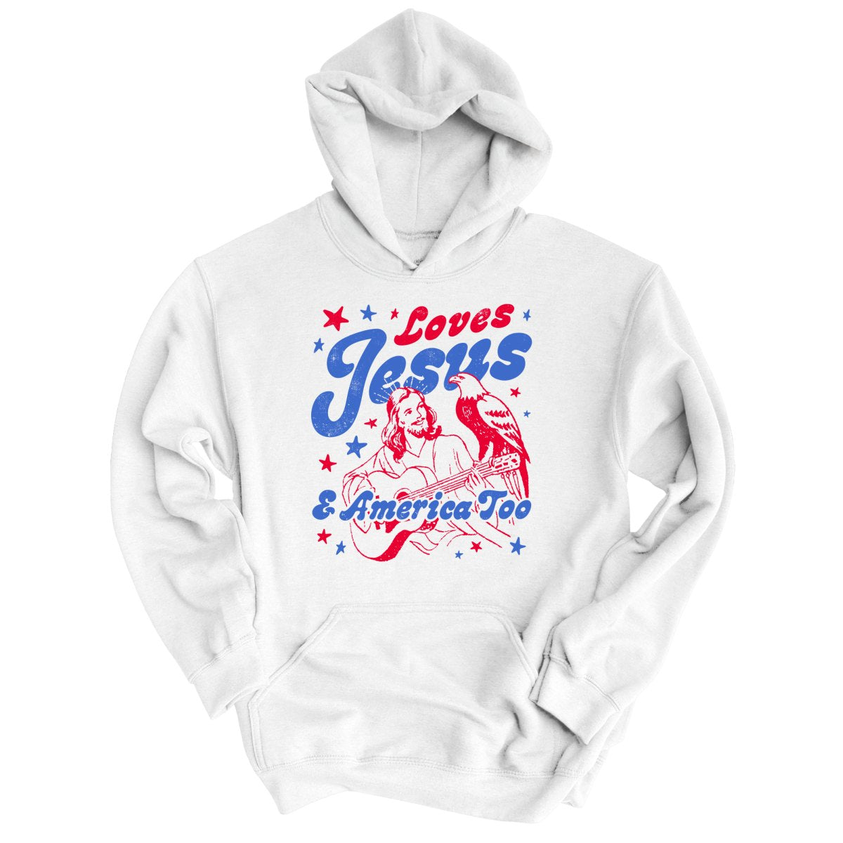 Loves Jesus And America Too - Hoodie