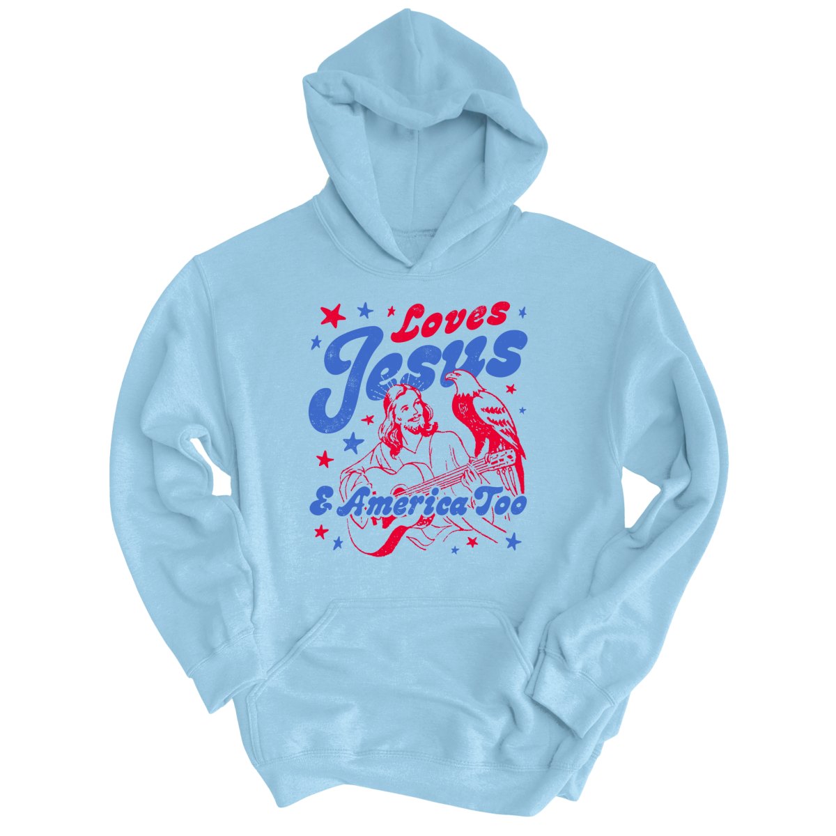 Loves Jesus And America Too - Hoodie