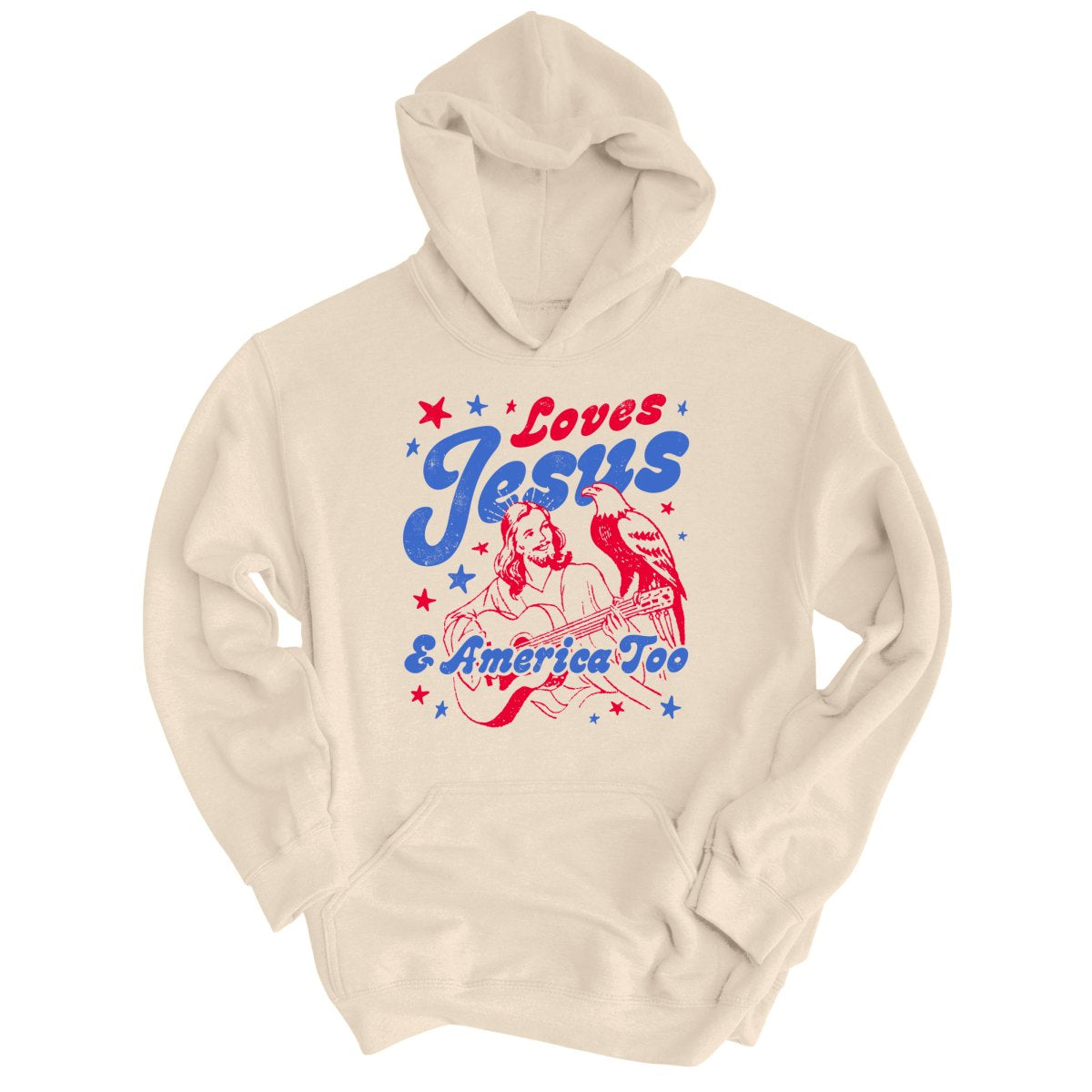 Loves Jesus And America Too - Hoodie