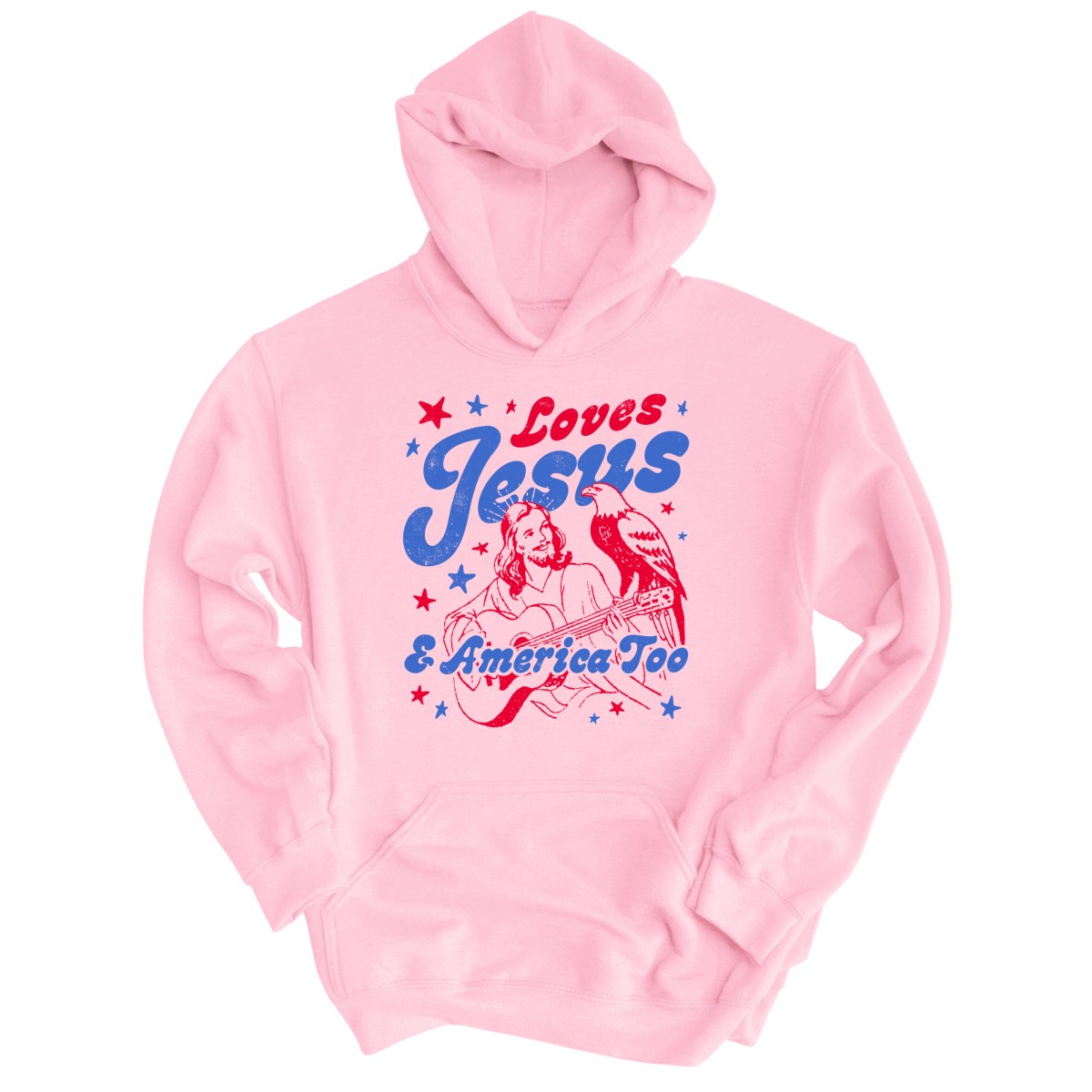 Loves Jesus And America Too - Hoodie