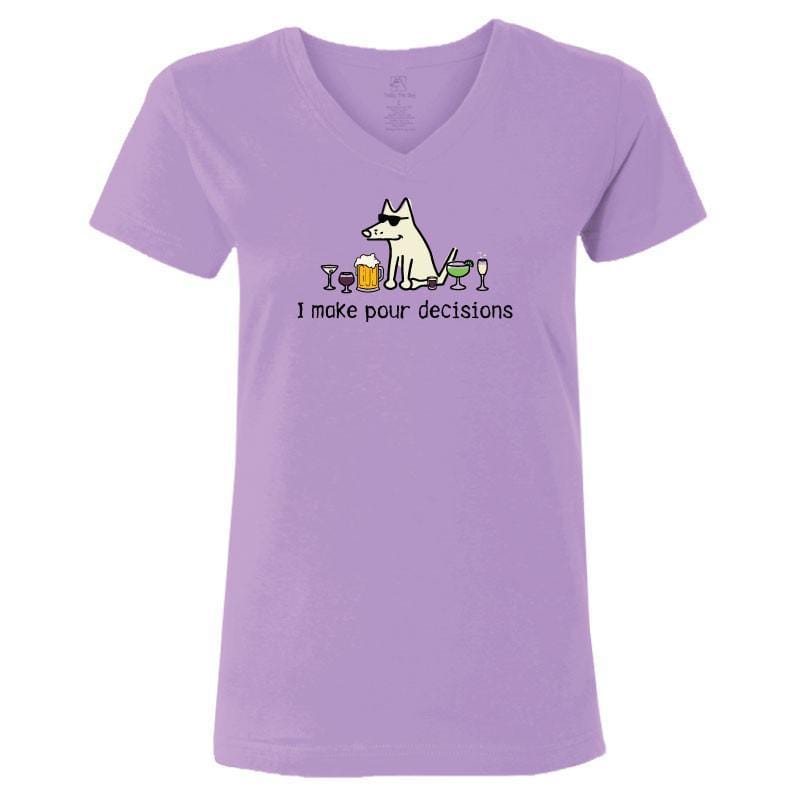 I make pour decisions - Ladies T-Shirt V-Neck